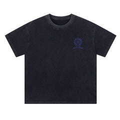 CH Patterned Washed Distressed T-shirt