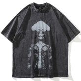 NODP TKPA Street preppy print distressed T-shirt