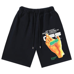 Off-White Hand Logo Print Sweatshort