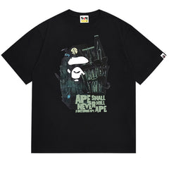 Halloween Bape Mansion Ape Head Tee