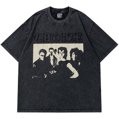 NODP TKPA Street preppy print distressed T-shirt