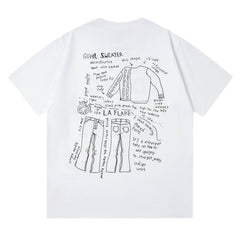 Letter Pattern T-shirt #G525