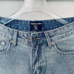 Rhinestones Denim Shorts