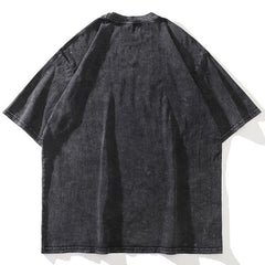 NODP TKPA Street preppy print distressed T-shirt