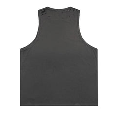Letter Print Distressed Sleeveless T-shirt Vest #G546