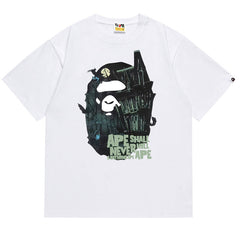 Halloween Bape Mansion Ape Head Tee
