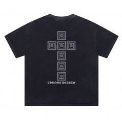 CH Patterned Washed Distressed T-shirt