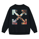 Off White Arrow Pattern Printed Sweatshirts
