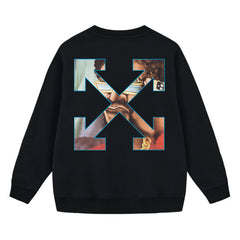 Off White Arrow Pattern Printed Sweatshirts