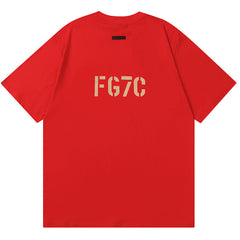 Flocking FG7C Letters T-Shirts