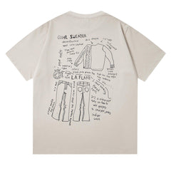 Letter Pattern T-shirt #G525