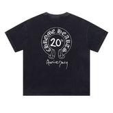 CH Patterned Washed Distressed T-shirt