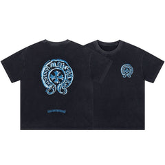 CH Patterned Washed Distressed T-shirt