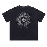 CH Patterned Washed Distressed T-shirt