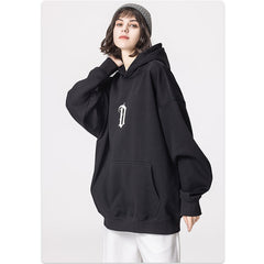 NODP RS Plush luminous print men's hooded sweatshirt