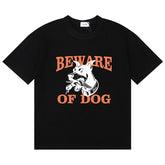 RHUDE Warning Logo Cotton T-Shirts
