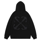 Off White Logo Drawstring Hoodie