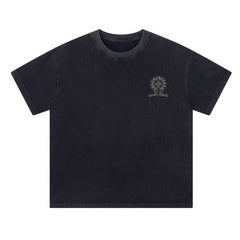 CH Patterned Washed Distressed T-shirt