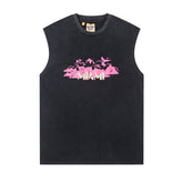 Letter Print Sleeveless T-shirt Vest #G521