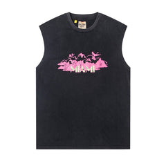 Letter Print Sleeveless T-shirt Vest #G521
