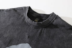 NODP TKPA Street preppy print distressed T-shirt