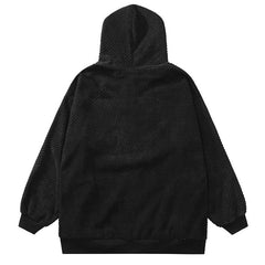 NODP TIFO Embroidered Letter Cardigan Hoodie