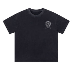 CH Patterned Washed Distressed T-shirt