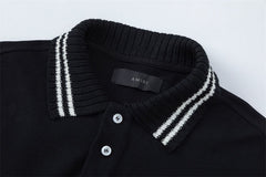 Letter Pattern Polo Short-Sleeved T-shirt