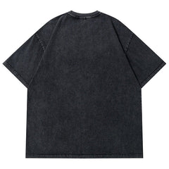 NODP TKPA Street preppy print distressed T-shirt