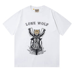 Wolf Motorcycle Pattern T-shirt #G529