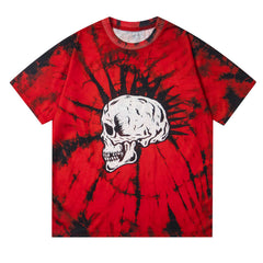 Red Skull Print T-shirt #G532