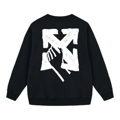 Off White Arrow Pattern Printed Sweatshirts