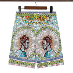 Casablanca Multi Color Printed Short #347