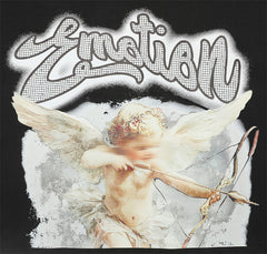 Black Rhinestone Cropped Tee