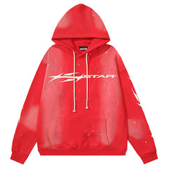 Logo Pattern Printed Hoodie
