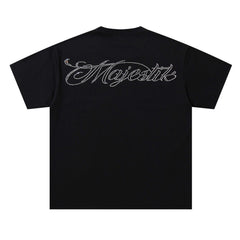 Washed Distressed Rhinestone Tee