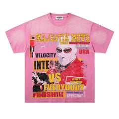 Washed Distressed Rhinestone Tee