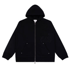 Simple Letters Zip Hoodies