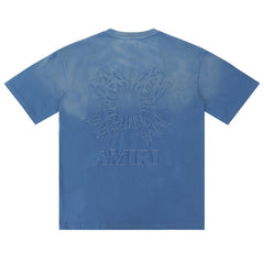 Letter Washed Distressed T-shirt