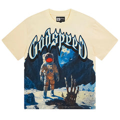 Godspeed Astronaut Meets Skeleton Hand T-shirt
