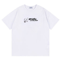 Off White Crocodile Pattern Printed T-Shirt