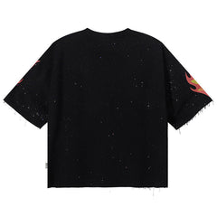 On Fire F-Terry Cropped Tee