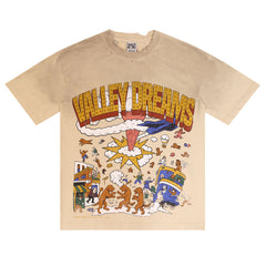 Letter Print Distressed Tee