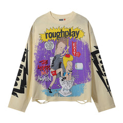 Beavis Buttead Rhinestone Long Sleeve Tee