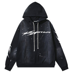 Logo Pattern Printed Hoodie
