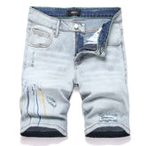 Embroidery Logo Denim Shorts #2005