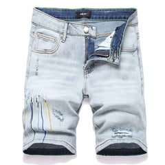 Embroidery Logo Denim Shorts #2005