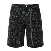 Purple Brand Diamond Denim Shorts #5095