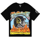 Helmet Glitter Print T-Shirts