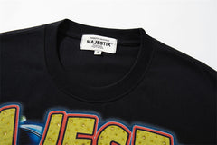 Washed Distressed Rhinestone Tee